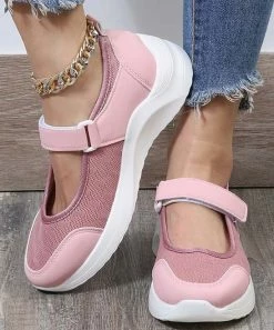 Promo 👏 PAOTMBU Pink Contrast Wedge Mary Jane - 👩 Women 😉