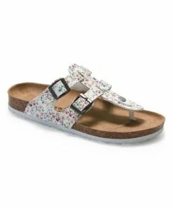 Discount ๐ PAOTMBU White Floral Dual-Buckle ๐ฉด Sandal - ๐ฉ Women โจ