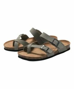 Best Pirce ๐ PAOTMBU Gray Buckle-Accent ๐ฉด Sandal - ๐ฉ Women ๐