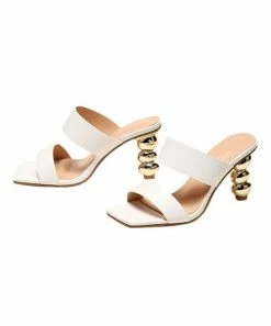 Best reviews of ๐ฅฐ PAOTMBU White Square-Toe Double Strap Stacked Heel ๐ฉด Sandal - ๐ฉ Women ๐