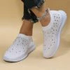 Flash Sale 🥰 PAOTMBU White Bejeweled Sock 👟 Sneaker - 👩 Women 😀