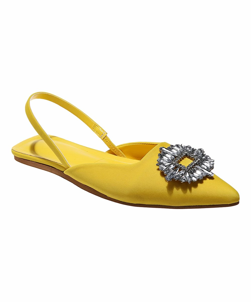 Cheapest ๐งจ PAOTMBU Yellow & Silver Brooch Slingback ๐ฉด Sandal - ๐ฉ Women ๐ฅ - Image 5