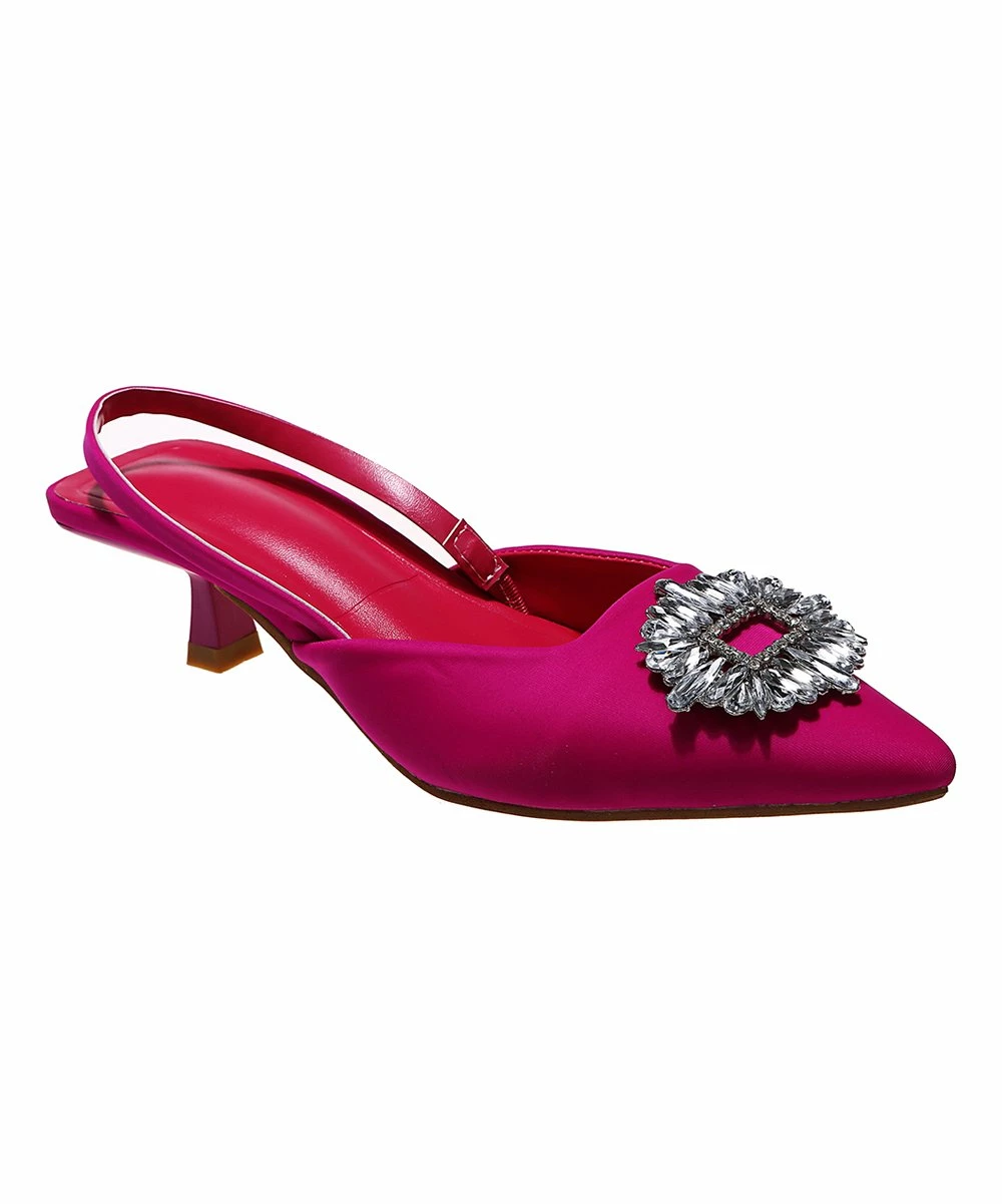 Flash Sale ❤️ PAOTMBU Red Brooch Kitten Heel - 👩 Women ⌛ - Image 5