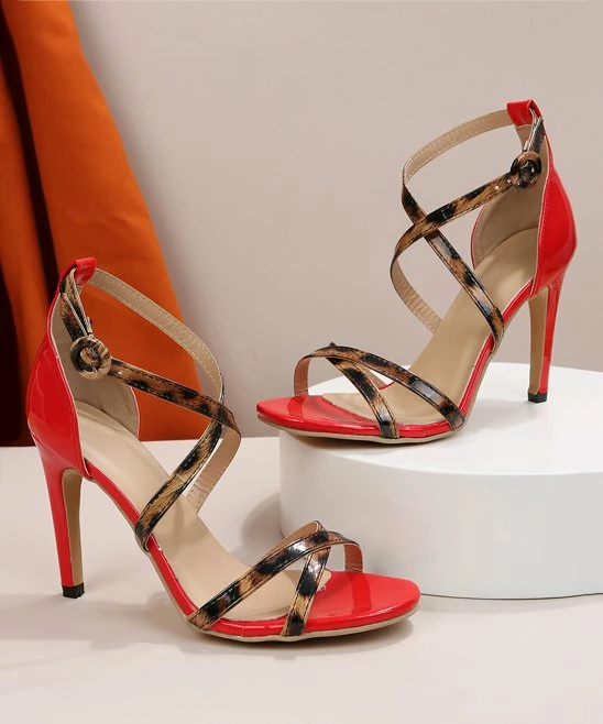 Promo ๐ฅ PAOTMBU Red & Brown Animal-Print ๐ฉด Sandal - ๐ฉ Women ๐ - Image 2