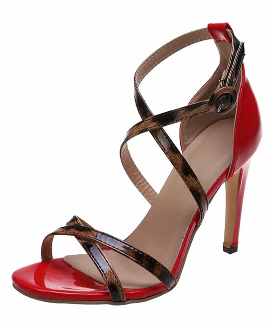 Promo ๐ฅ PAOTMBU Red & Brown Animal-Print ๐ฉด Sandal - ๐ฉ Women ๐ - Image 5