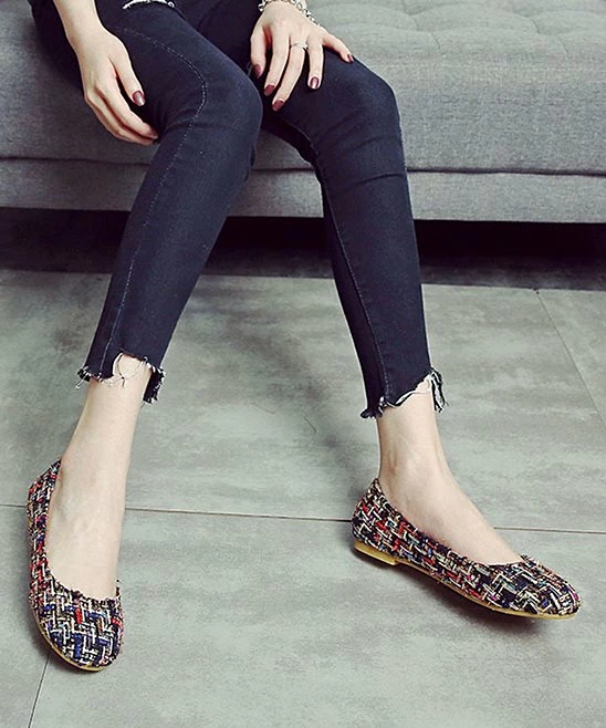 Coupon ๐ PAOTMBU Black & Red Plaid Round-Toe Flat - ๐ฉ Women ๐งจ - Image 2