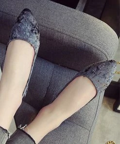 Top 10 🎉 PAOTMBU Gray & Gold Ballet Flat - 👩 Women ❤️