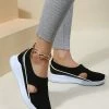 Deals 🎁 PAOTMBU Black Cutout Slip-On 👟 Sneaker - 👩 Women 🤩