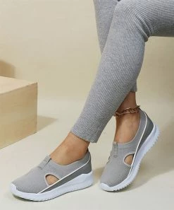 Deals π₯° PAOTMBU Gray Cutout Slip-On π Sneaker - π© Women π