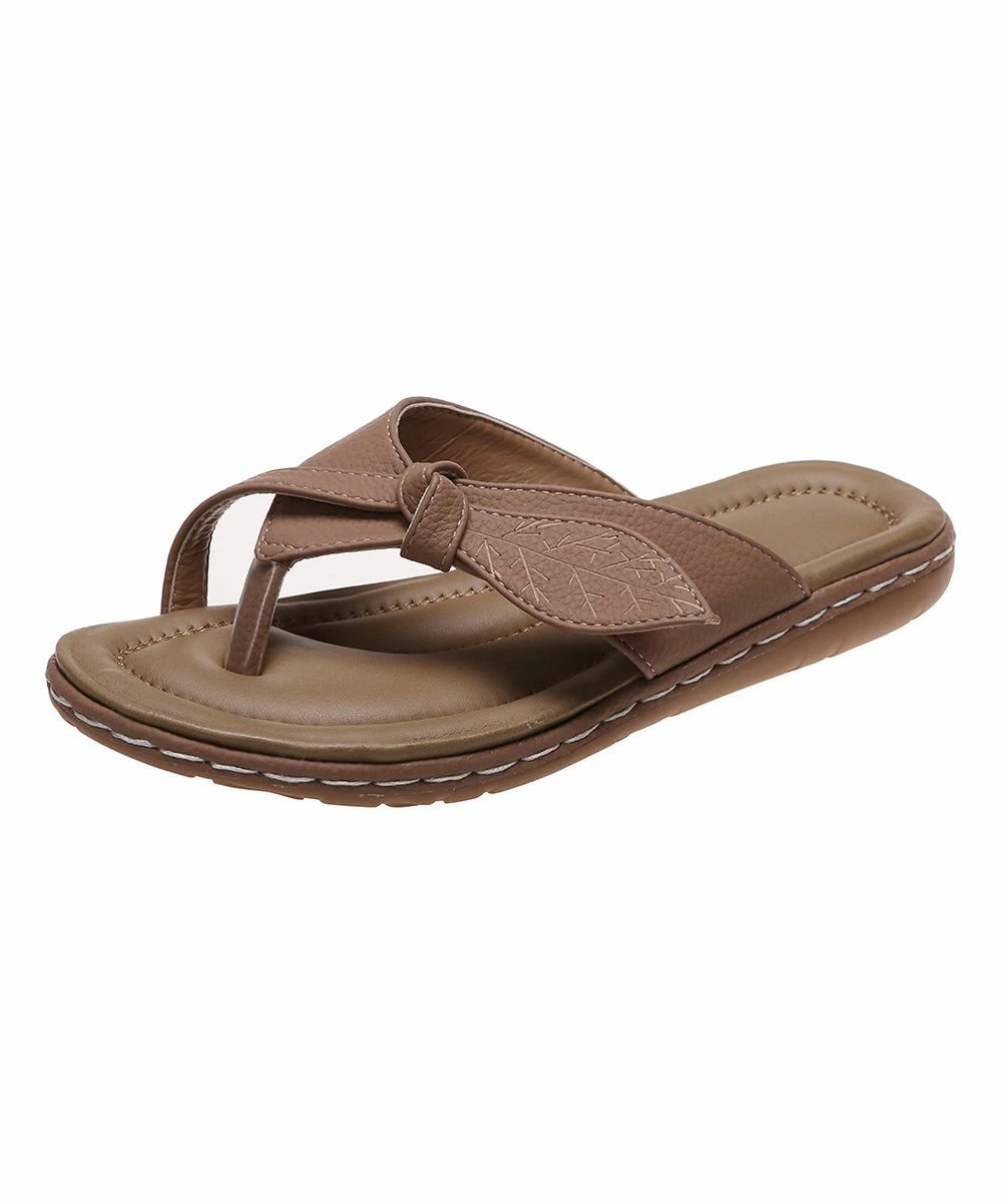 Promo โ PAOTMBU Brown Leaf-Strap ๐ฉด Sandal - ๐ฉ Women ๐ - Image 5