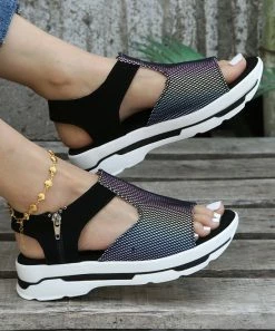 Best Pirce 🥰 PAOTMBU Black Sporty 🩴 Sandal - 👩 Women ❤️