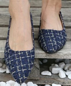 Best Sale ๐ฏ PAOTMBU Blue & Goldtone Abstract Pump - ๐ฉ Women ๐คฉ