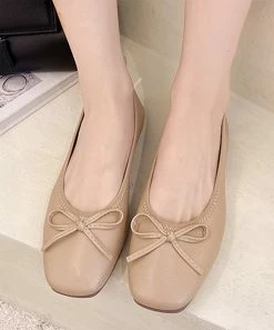 Discount โ๏ธ PAOTMBU Khaki Knot-Accent Flat - ๐ฉ Women ๐