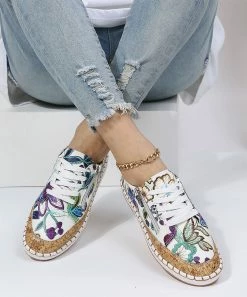 Discount โญ PAOTMBU Purple & White Floral Side-Zip ๐ Sneaker - ๐ฉ Women ๐