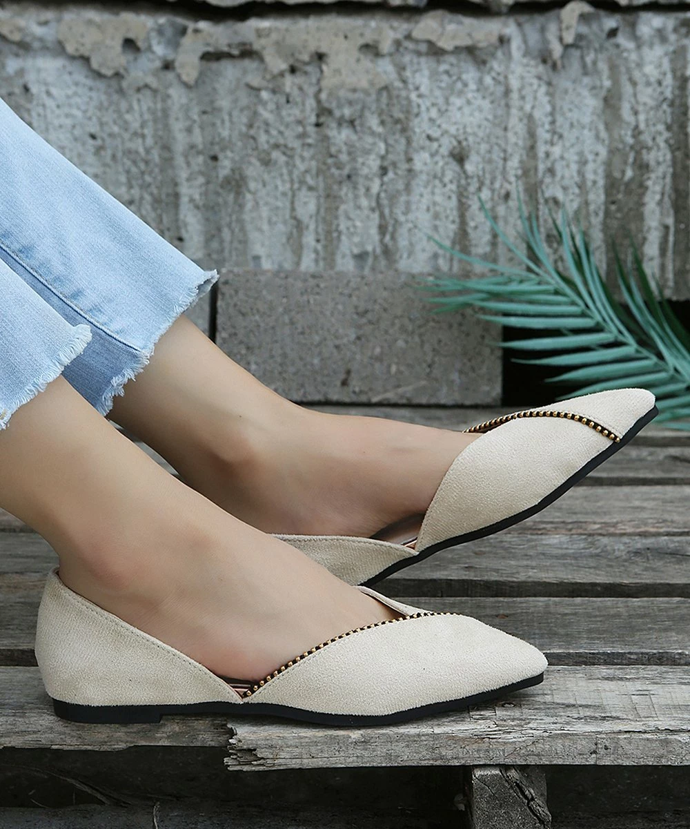 Flash Sale โจ PAOTMBU Beige Wrap-Toe D'Orsay Flat - ๐ฉ Women ๐ - Image 2