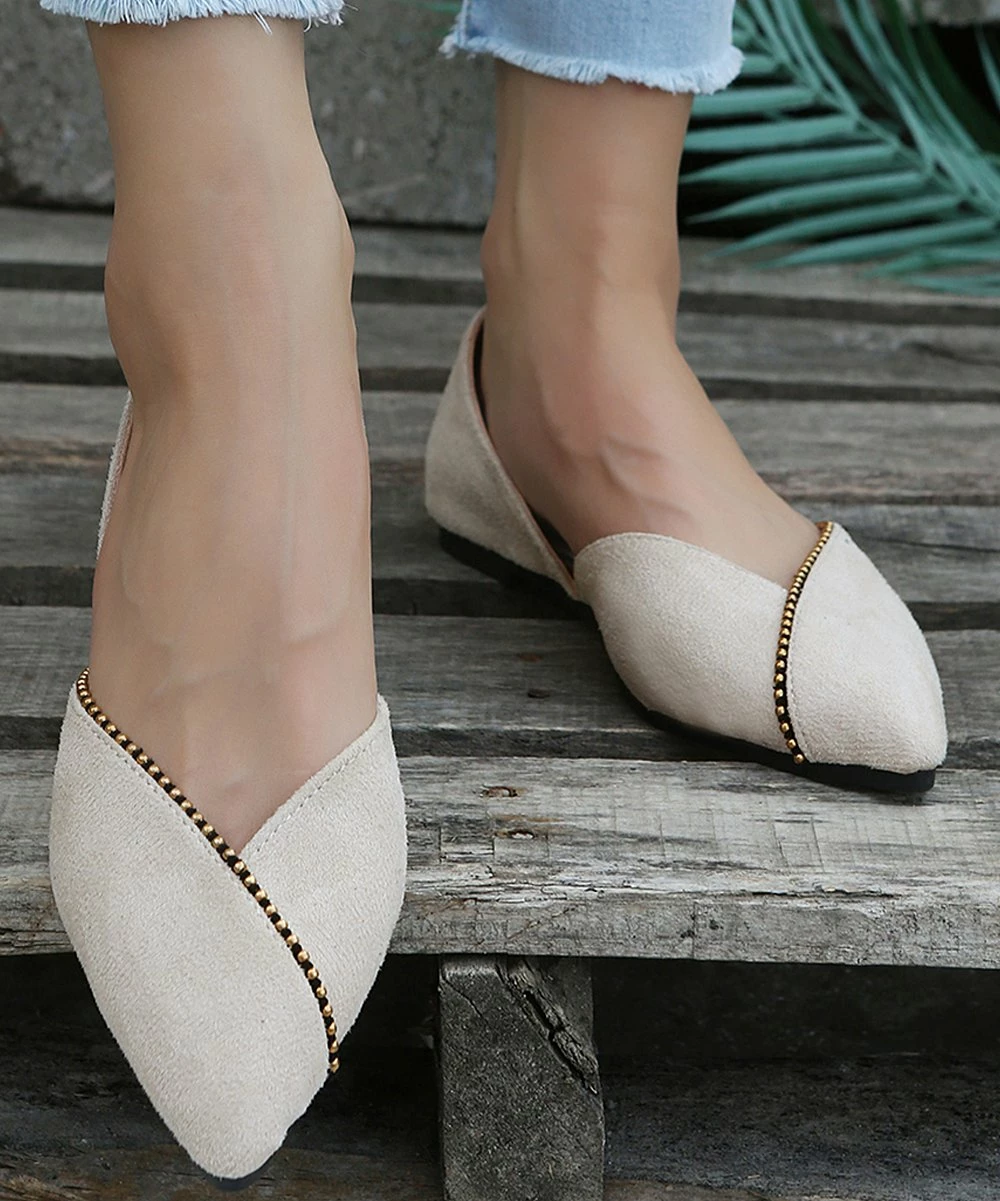 Flash Sale โจ PAOTMBU Beige Wrap-Toe D'Orsay Flat - ๐ฉ Women ๐ - Image 4