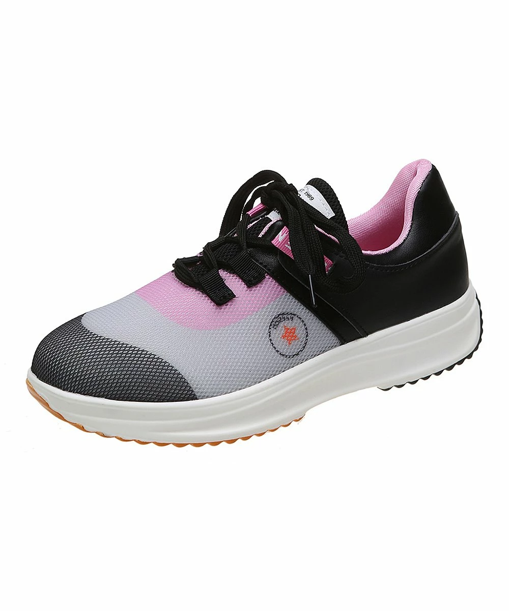 Best Pirce 😀 PAOTMBU Black & Pink Color Block 👟 Sneaker - 👩 Women 💯 - Image 2