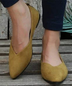 Coupon โญ PAOTMBU Yellow Pointed-Toe Flat - ๐ฉ Women โญ