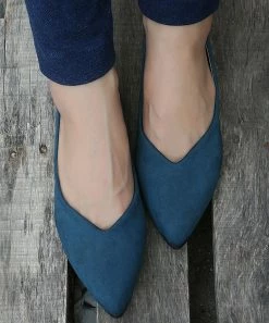 Best reviews of ๐ PAOTMBU Blue Pointed-Toe Flat - ๐ฉ Women ๐
