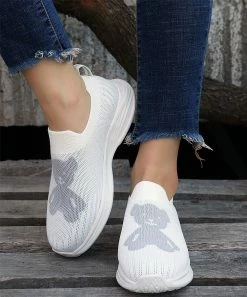 Promo ✨ PAOTMBU Beige & Gray Bear Slip-On 👟 Sneaker - 👩 Women 🧨