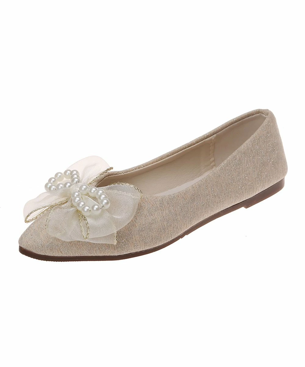 Best reviews of ๐ PAOTMBU White Bow-Accent Pointed-Toe Flat - ๐ฉ Women ๐ฅ - Image 2