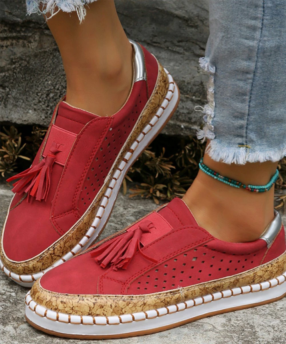 Buy ๐งจ PAOTMBU Red Tassel Slip-On ๐ Sneaker - ๐ฉ Women ๐คฉ - Image 2