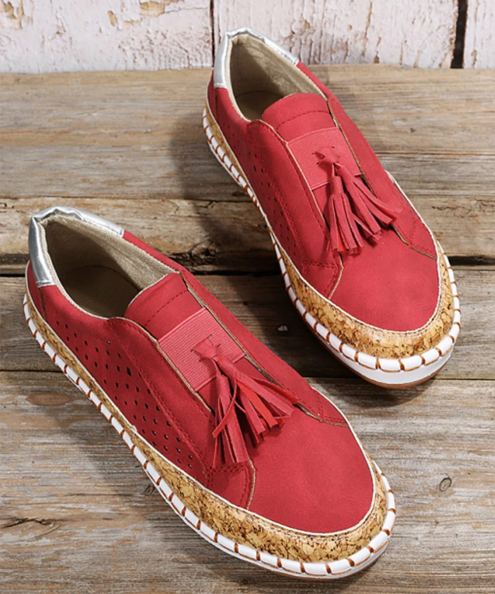 Buy ๐งจ PAOTMBU Red Tassel Slip-On ๐ Sneaker - ๐ฉ Women ๐คฉ - Image 4