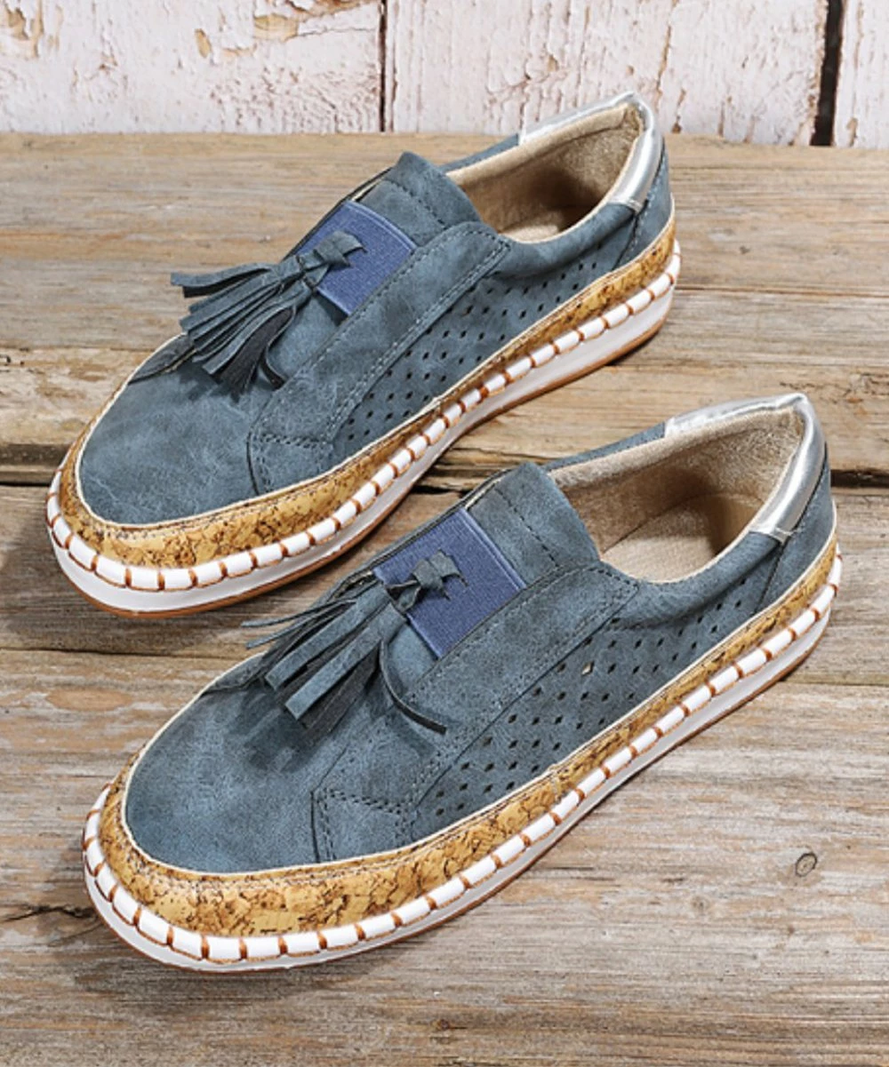 Hot Sale ๐ PAOTMBU Blue Tassel Slip-On ๐ Sneaker - ๐ฉ Women โจ - Image 2