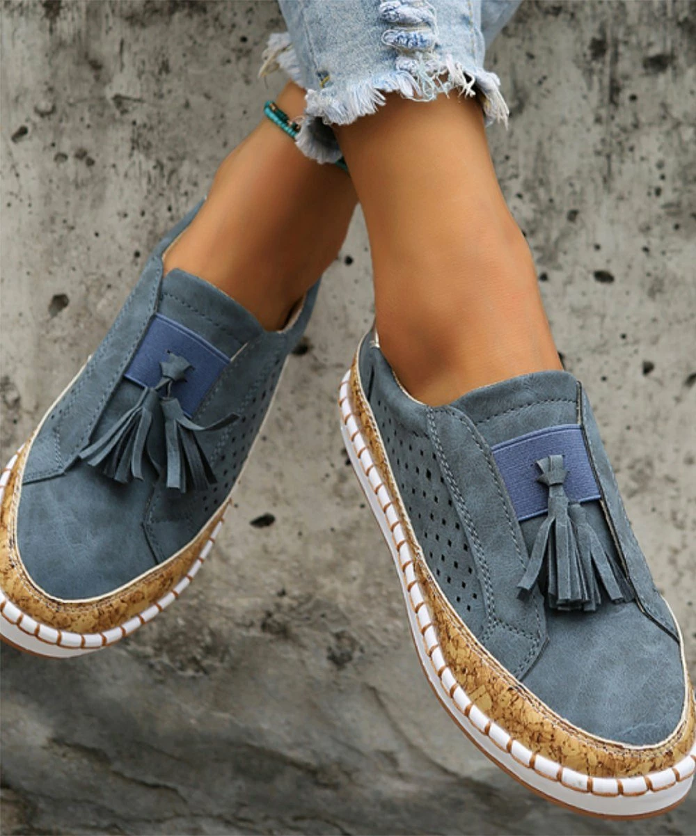 Hot Sale ๐ PAOTMBU Blue Tassel Slip-On ๐ Sneaker - ๐ฉ Women โจ - Image 3