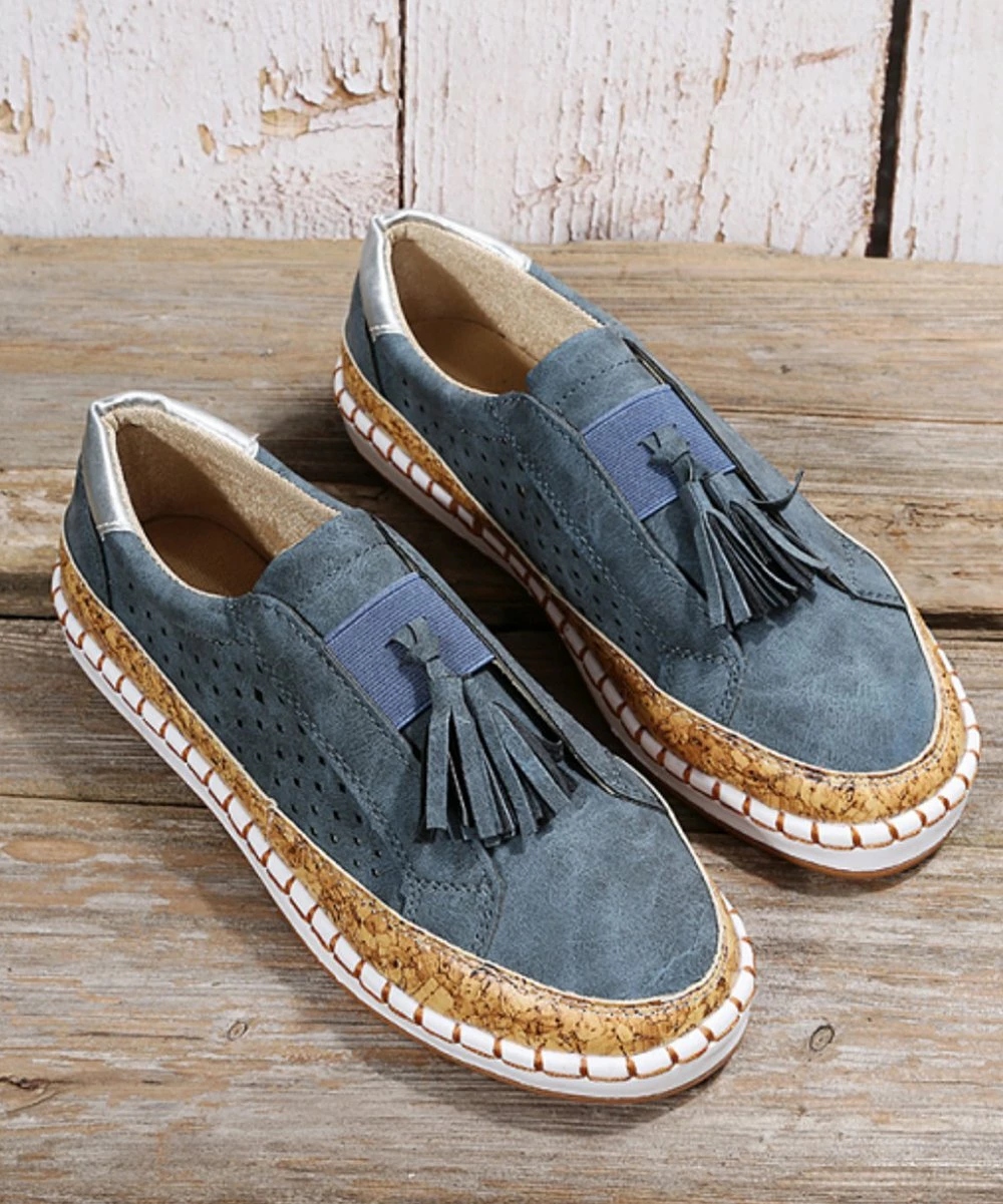 Hot Sale ๐ PAOTMBU Blue Tassel Slip-On ๐ Sneaker - ๐ฉ Women โจ - Image 5