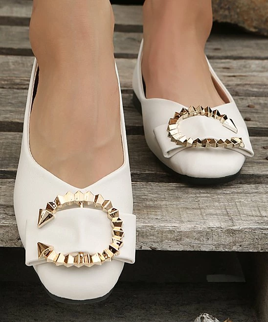 Promo ๐ PAOTMBU Beige Buckle-Accent Flat - ๐ฉ Women ๐คฉ - Image 3