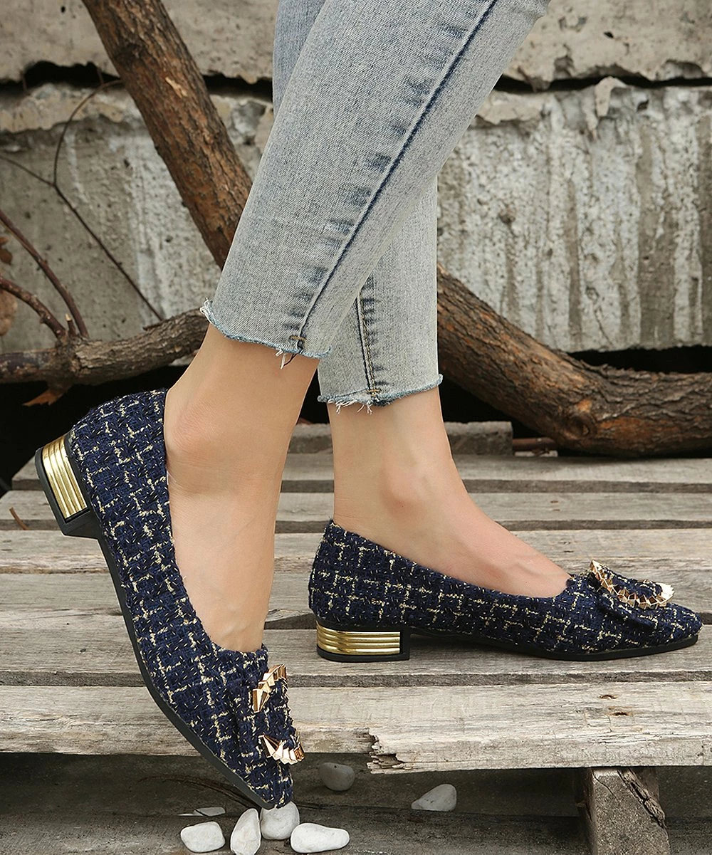 Deals ๐ PAOTMBU Blue & Goldtone Buckle-Accent Flat - ๐ฉ Women ๐ - Image 3