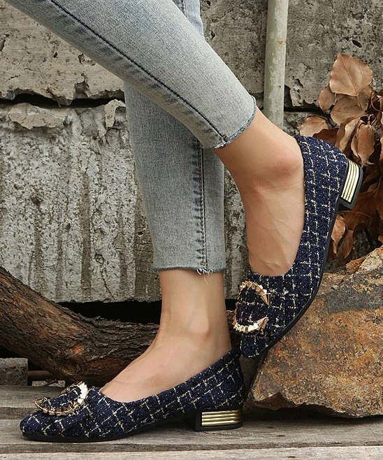 Deals ๐ PAOTMBU Blue & Goldtone Buckle-Accent Flat - ๐ฉ Women ๐ - Image 4