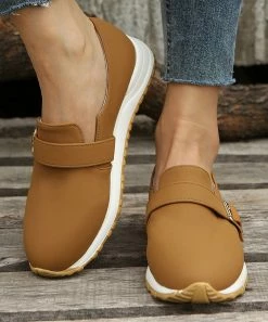Brand new 🥰 PAOTMBU Dark Yellow Buckle Slip-On 👟 Sneaker - 👩 Women 🥰