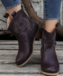 Best Sale ✨ PAOTMBU Coffee Short Cowboy Boot - 👩 Women 😀