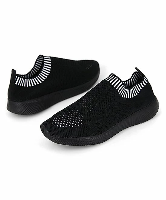 New ๐ PAOTMBU Black Knit Slip-On ๐ Sneaker - ๐ฉ Women ๐งจ