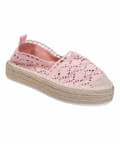 Best reviews of ๐คฉ PAOTMBU Pink Crocheted Lace Espadrille - ๐ฉ Women โ๏ธ
