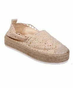 Best reviews of 💯 PAOTMBU Beige Crocheted Lace Espadrille - 👩 Women 👍
