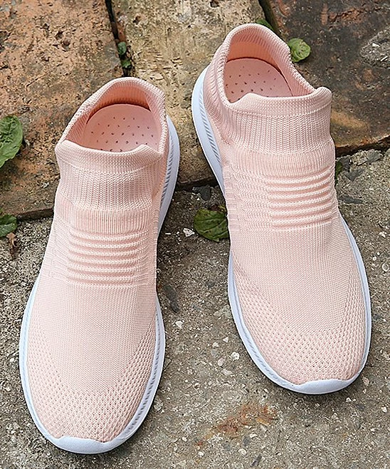 Wholesale 🥰 PAOTMBU Pink Ribbed Sock 👟 Sneaker - 👩 Women 🎁 - Image 4