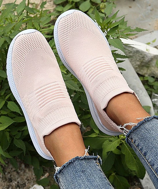 Wholesale 🥰 PAOTMBU Pink Ribbed Sock 👟 Sneaker - 👩 Women 🎁 - Image 5
