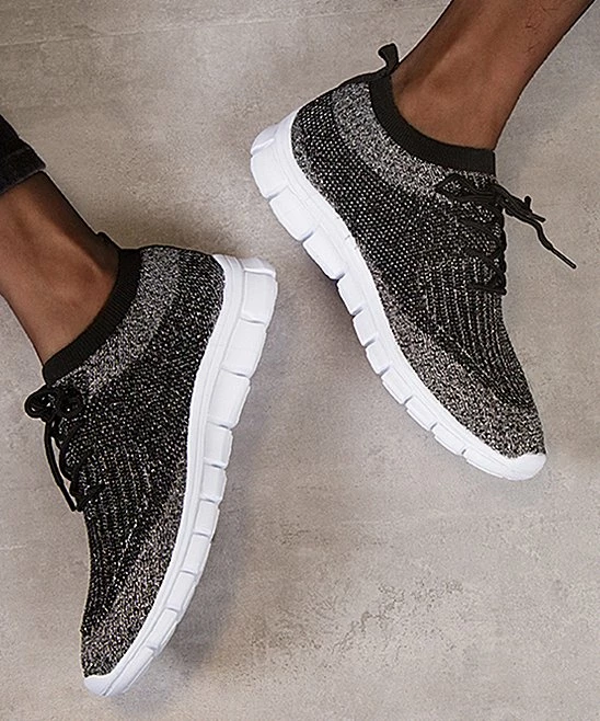 Best deal ๐ PAOTMBU Black & Gray Speckle Knit ๐ Sneaker - ๐ฉ Women โค๏ธ - Image 4