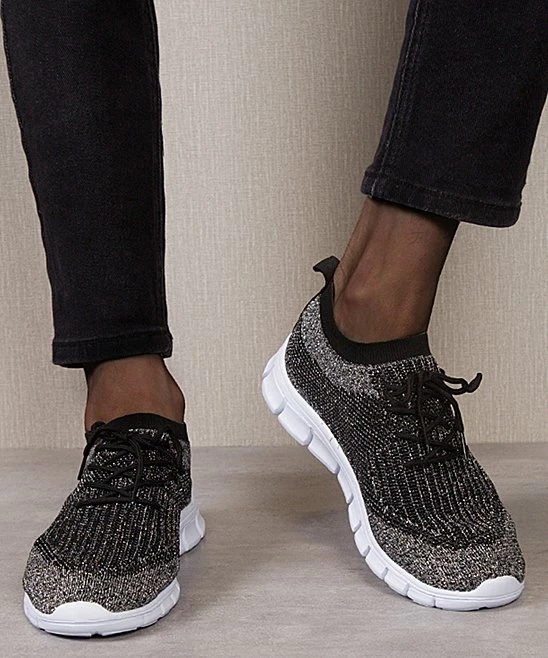 Best deal ๐ PAOTMBU Black & Gray Speckle Knit ๐ Sneaker - ๐ฉ Women โค๏ธ - Image 3