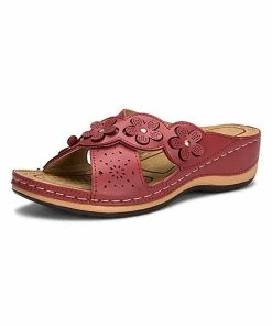 Cheapest 🎁 PAOTMBU Red Floral 🩴 Sandal - 👩 Women 🎉