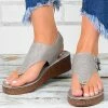 Discount 🎁 PAOTMBU Gray Double-Buckle 🩴 Sandal - 👩 Women 👍