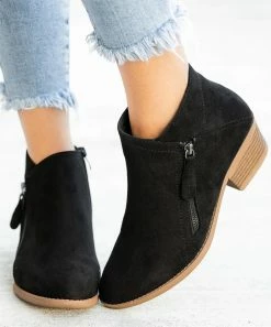 Cheapest ❤️ PAOTMBU Black Ankle Boot - 👩 Women ❤️