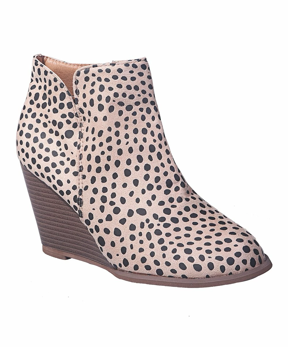 Coupon ๐ PAOTMBU Apricot Leopard Wedge Bootie - ๐ฉ Women ๐ฅฐ - Image 2