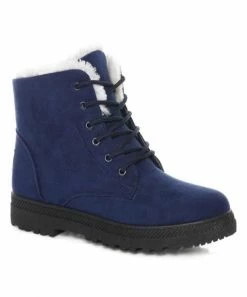 Brand new 🎁 PAOTMBU Blue Faux Fur-Lined Boot - 👩 Women 👍