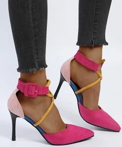 Hot Sale 🌟 PAOTMBU Red Buckle-Accent Pump - 👩 Women 👏