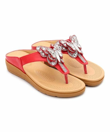 Hot Sale π PAOTMBU Red Butterfly π©΄ Sandal - π© Women β