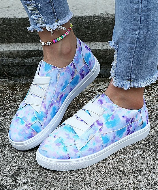 Brand new 👏 PAOTMBU Blue & Purple Abstract 👟 Sneaker - 👩 Women ✔️ - Image 3